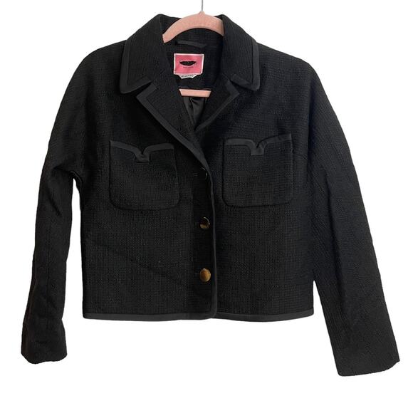Kate Spade Tweed Pocket Jacket Blazer in Black NWOT - Picture 2 of 7